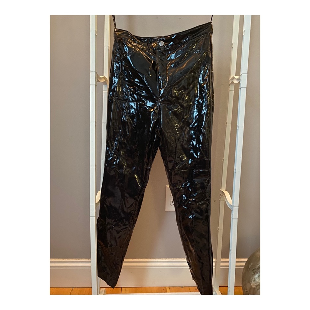 Black Faux Leather Pants